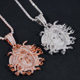 GL Medusa 925 Sterling Silver Moissanite Pendant